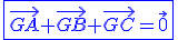 3$\blue\fbox{\vec{GA}+\vec{GB}+\vec{GC}=\vec{0}}
